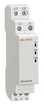 Реле контроля фаз RS-MV31N/230, 3x380/230В, 4-х пр. 1co, 8A Reletek