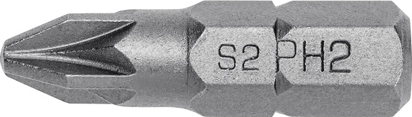 Биты PZ2+PH2, 25 мм, 2 шт. HOEGERT