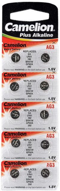 Элемент питания Camelion G 3  BL-10 (392A/LR41/192/736 для часов)