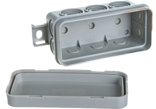 Коробка распред. о/п 90х42х40 IP55 СЕРАЯ JBL090 Ecoplast (240)