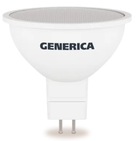 Лампа LED MR16 софит 10Вт 230В 3000К GU5.3 1000Lm GENERICA