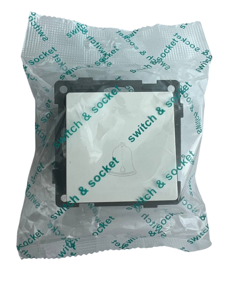 Выключатель звонка 1-кл. белый U1A-007 SoftTouch "Uno" AWSproducts