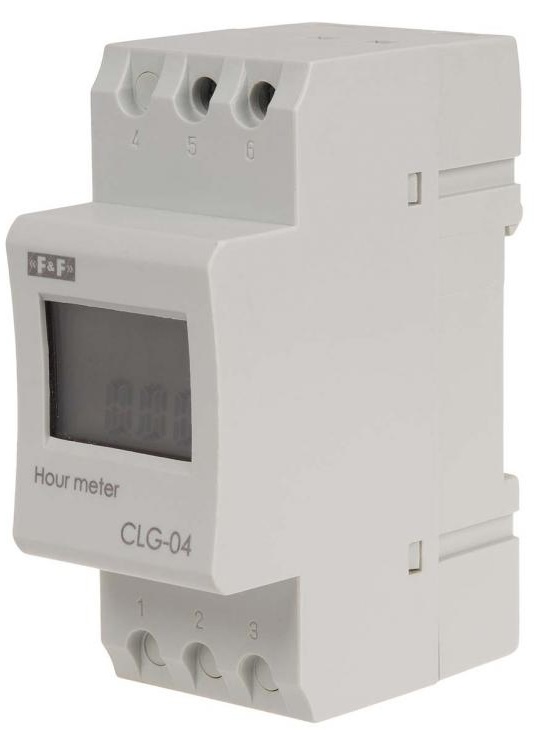 Счетчик времени работы CLG-04 (Vвх 100-240 В AC/DC). Работа от батареи 3 DC (CR14335 Lithium)