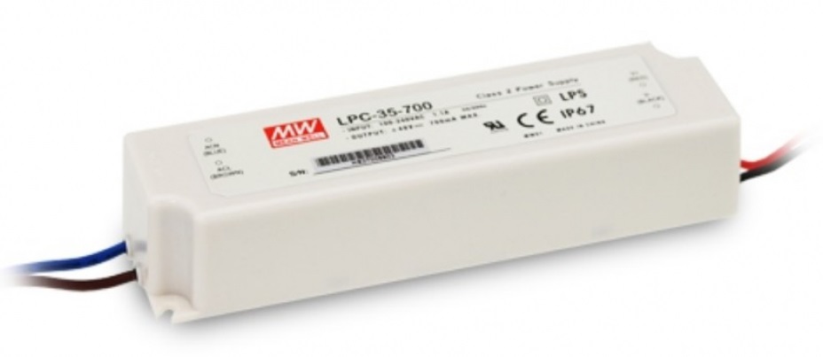 Драйвер LPC-35-700 AC/DC LED, 9-48В,0.7А,33Вт,IP67