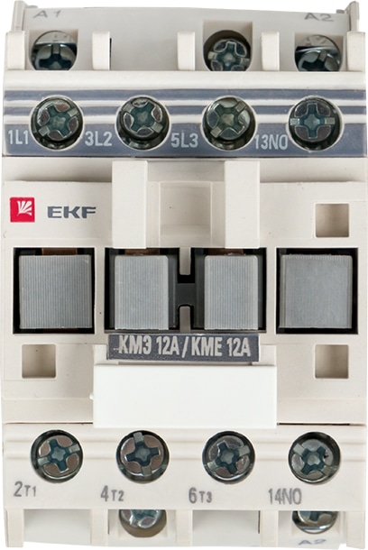Контактор КМЭ 12А (кат.220В АС, 12А, 5,5кВт, 1но.) EKF