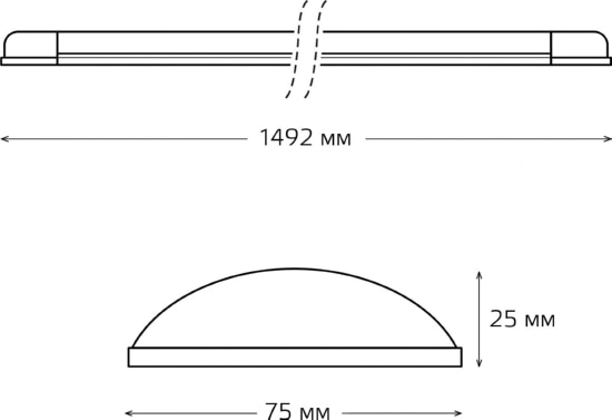 Светильник линейный LED WLF-1 50Вт 4000К 4500Лм опал IP20 1500мм GAUSS