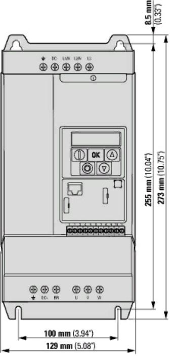 Преобразователь частоты DC1-34018FB-A20CE1(380В, 18А  7,5кВт,)
