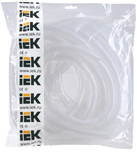 Спираль монтажная 19-15 белая (10м) (IEK)