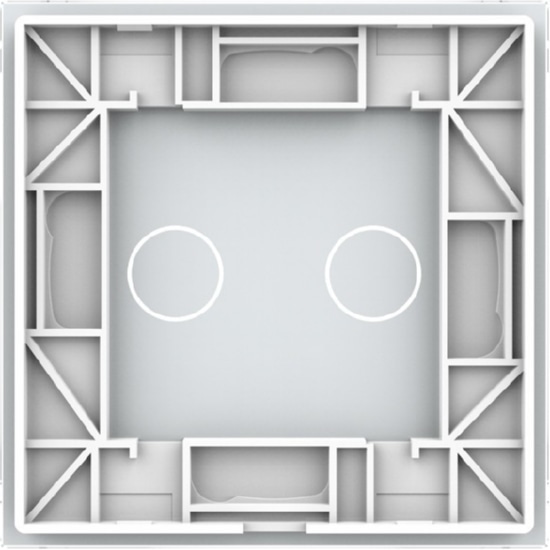 Панель 2кл сенсорного выключателя, цвет белый, стекло
