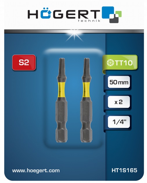 Биты ударные Torx T10 50мм (2 шт.) HOEGERT