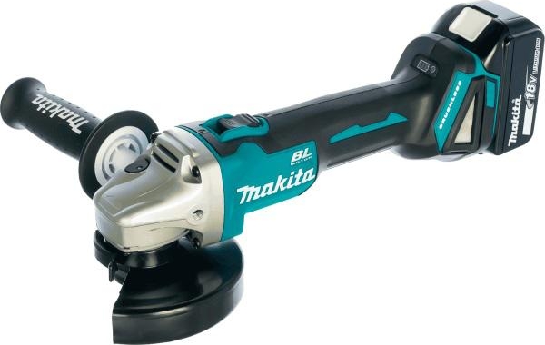 Аккумуляторная угловая шлифмашина DGA504RF  Makita, аккум 18В, 3Ah Li-Ion 1шт, ЗУ, 125мм диск, масса