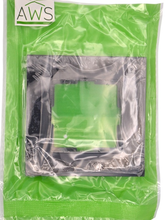 Рамка 1-я чёрная (стекло) SD-G3001B "Standard" AWSproducts