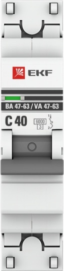 Автомат ВА 47-63 1P 40А (C) 4,5кА 230В PROxima