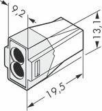 Клеммник 773-602 2*(1,5-4mm) 32A 450V (уп-10шт)