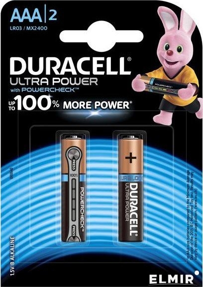 Элемент питания Duracell LR03 Ultra Power BL-2 (батарейка,1.5В)