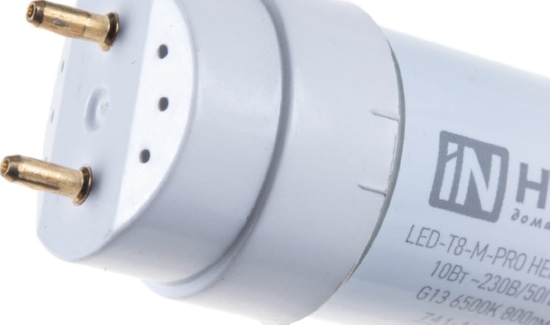 Лампа LED-T8-М-PRO 10Вт 230В G13 6500К 1000Лм 600мм матовая неповоротная IN HOME