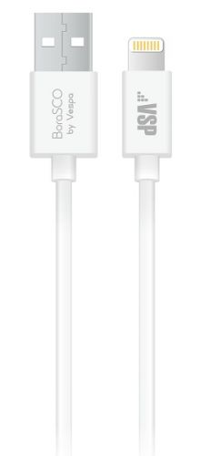 Дата-кабель USB-8pin; 2А;1м; белый Borasco