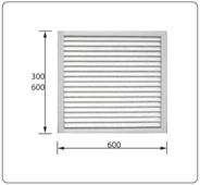 Радиаторная решетка 600*300мм "Идеал"  Белый  (5 шт. в уп.)