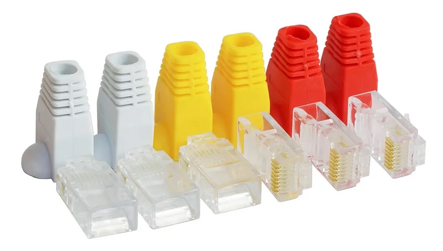 Коннектор RJ-45 (8P8C) (6 шт.) + колпачки в блистере (DORI), уп