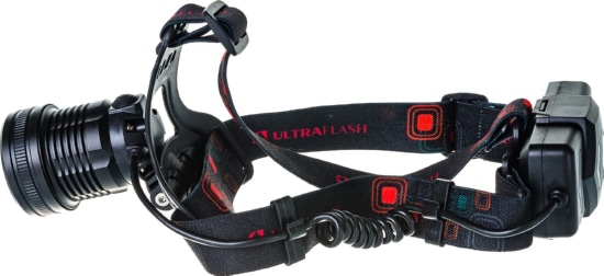 Фонарь Ultraflash E1335 (налоб акк 3,7В, черный, 2LED, 4 Ватт, фокус, 2 ак 4 реж, метал, бокс)