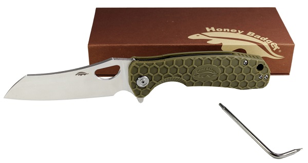 Нож Honey Badger Wharnclever L (HB1033) с зелёной рукоятью