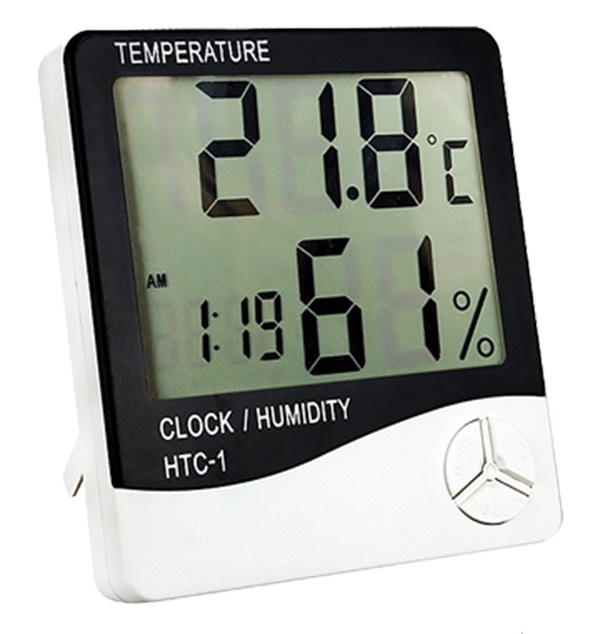 Электронный термометр гигрометр НТС-1 влажность часы 50-100