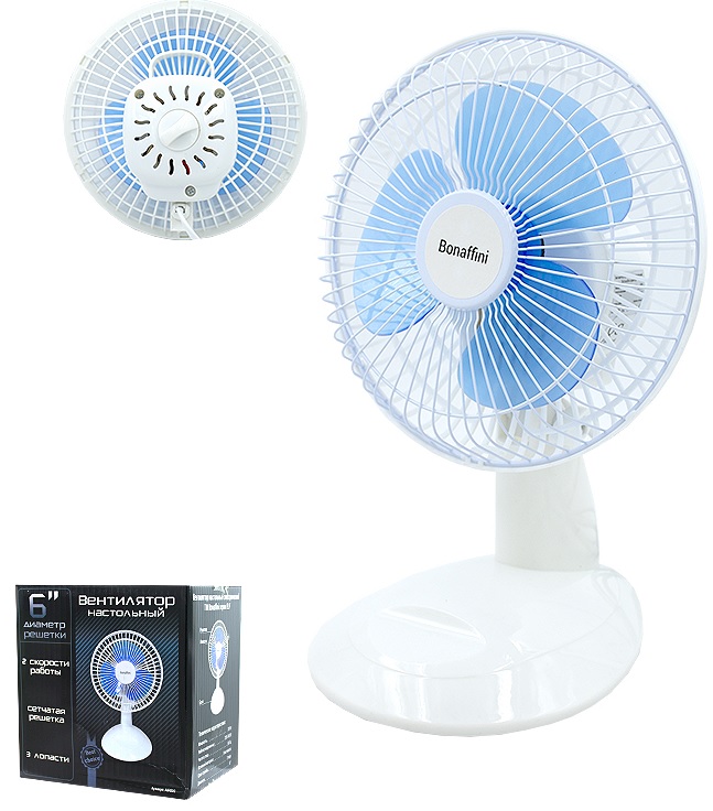Вентилятор настольный 6" 20W 220V/50Hz Bonaffini ELF 1-12