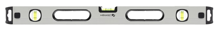 Уровень алюминиевый 100 см,  (3-х пузырьковый), вертикальный вид HOEGERT