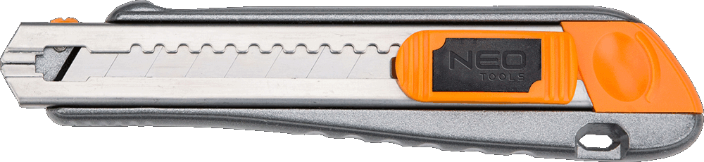 Нож с отламывающимся лезвием, 18 мм, металлический корпус (NEO)
