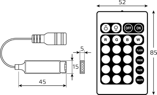 Контроллер RGB Gauss Basic для ленты LED 12V 72W 1/200