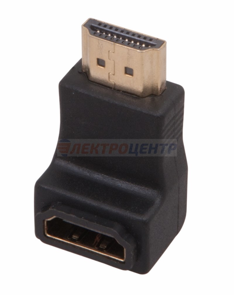 ПЕРЕХОДНИК  гн.HDMI - шт.HDMI  угловой  GOLD  REXANT