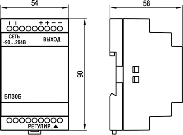 Блок питания БП30Б-Д3-24 (24v; 1,25А)