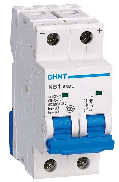 Автоматический выключатель NB1-63 C10/2 6кА CHINT
