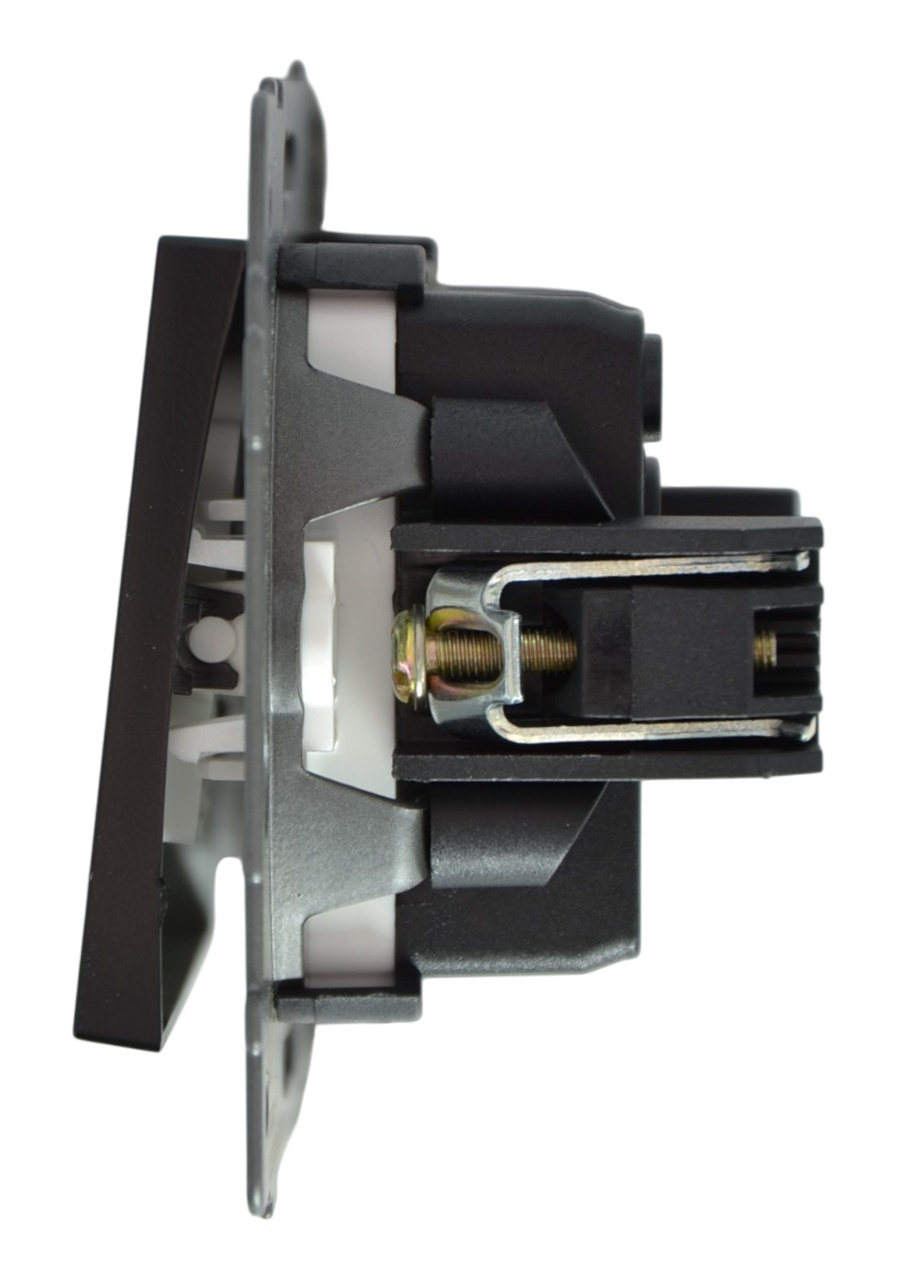 Выключатель 1-кл. чёрный A-001B "Aura" AWSproducts