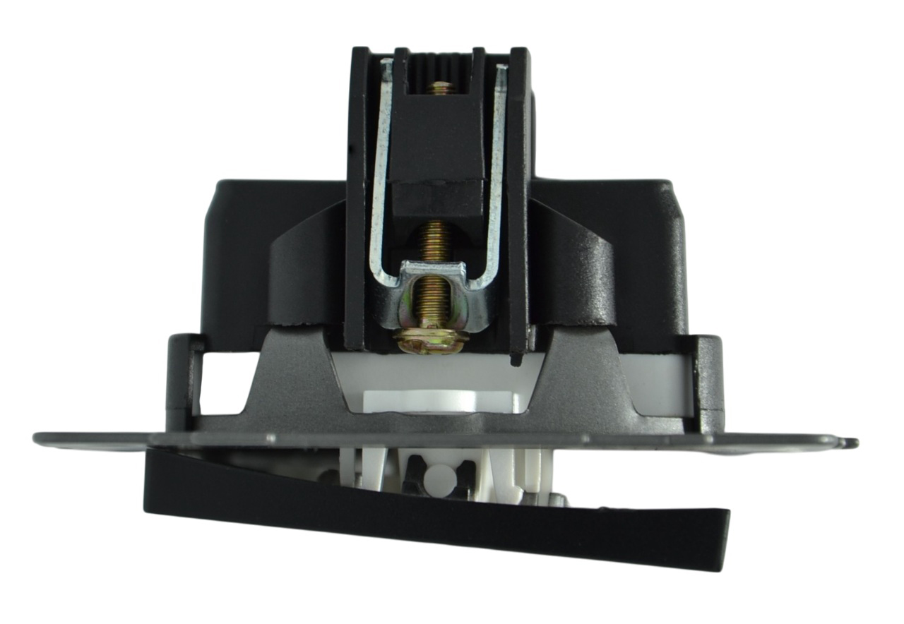 Выключатель проходной 1-кл. чёрный A-003B "Aura" AWSproducts