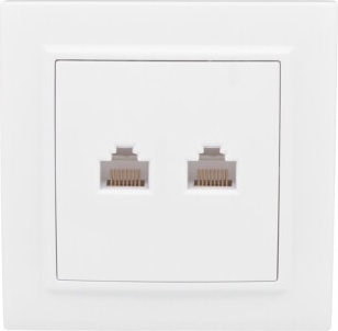 Розетка СП компьютерная 2-я RJ-45 белая Basic Минск