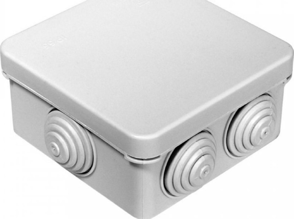 Коробка распред. о/п 80х80х40 IP55  СЕРАЯ атмосферостойкая HF УФ Промрукав (105)