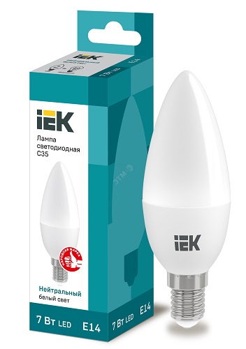 Лампа LED свеча LED-C35 eco 7Вт 230В 4000К E14, 630Lm IEK