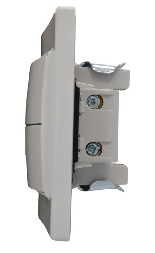 Выключатель 2-кл. с подсветкой белый SD-P1006W "Standard" AWSproducts