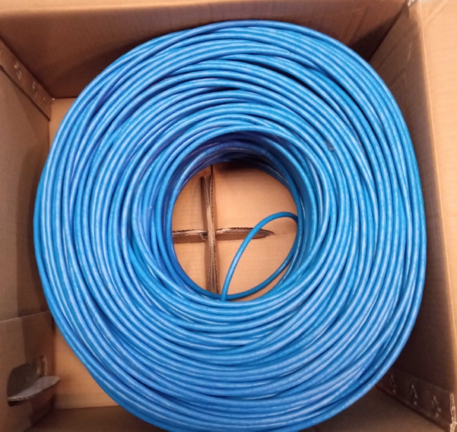 Кабель RIPO Plus UTP cat 6е НГ(В) 4*2*Plus 0,54 Cu Indoor(КСВПВ-cat6) синий