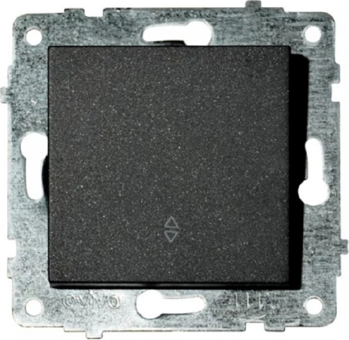 Механизм выкл. 1-кл. (проходной), черный металлик