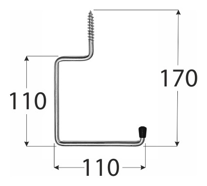 Крюк ввертный HW 170x110