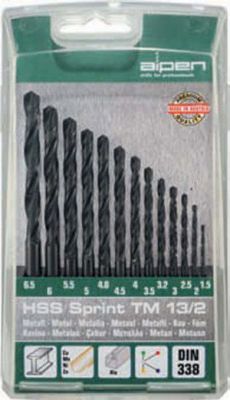 Набор сверел по металлу HSS Sprint,  2.0-8.0x0.5mm (13 ед)
