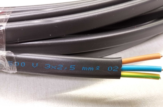 Кабель YnDYp 3*2,5 (ВВГнг-п) 300/500V (бухта 25)