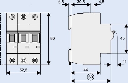 Автомат FAZ-B10/3 (B) 10А 3-pol, 15кА