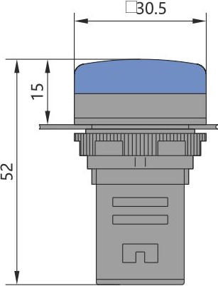 Индикатор LED зелёный ND16-22DS/4 230В АС IP40 CHINT