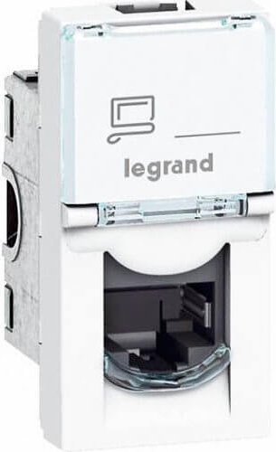 MOSAIC РОЗЕТКА RJ45 UTP КАТ5Е 1МОД БЕЛ