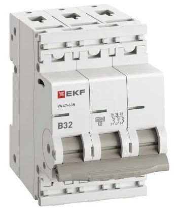 Автоматический выключатель ВА 47-63N B32/3 6кА Proxima EKF