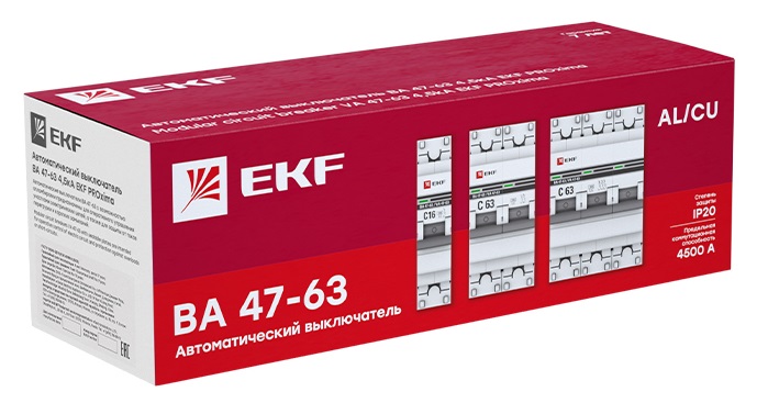 Автоматический выключатель ВА 47-63 C25/2 4.5кА Proxima EKF