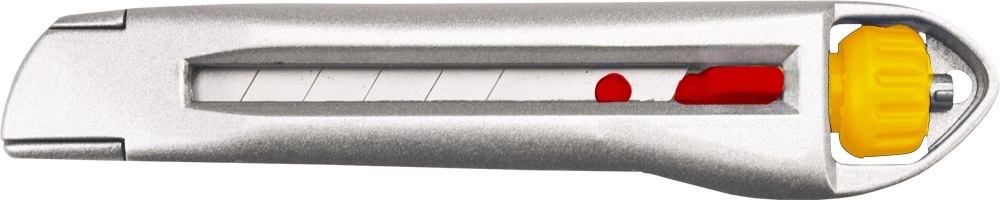Нож с отламывающимся лезвием, 18 мм, металлический корпус TOPEX